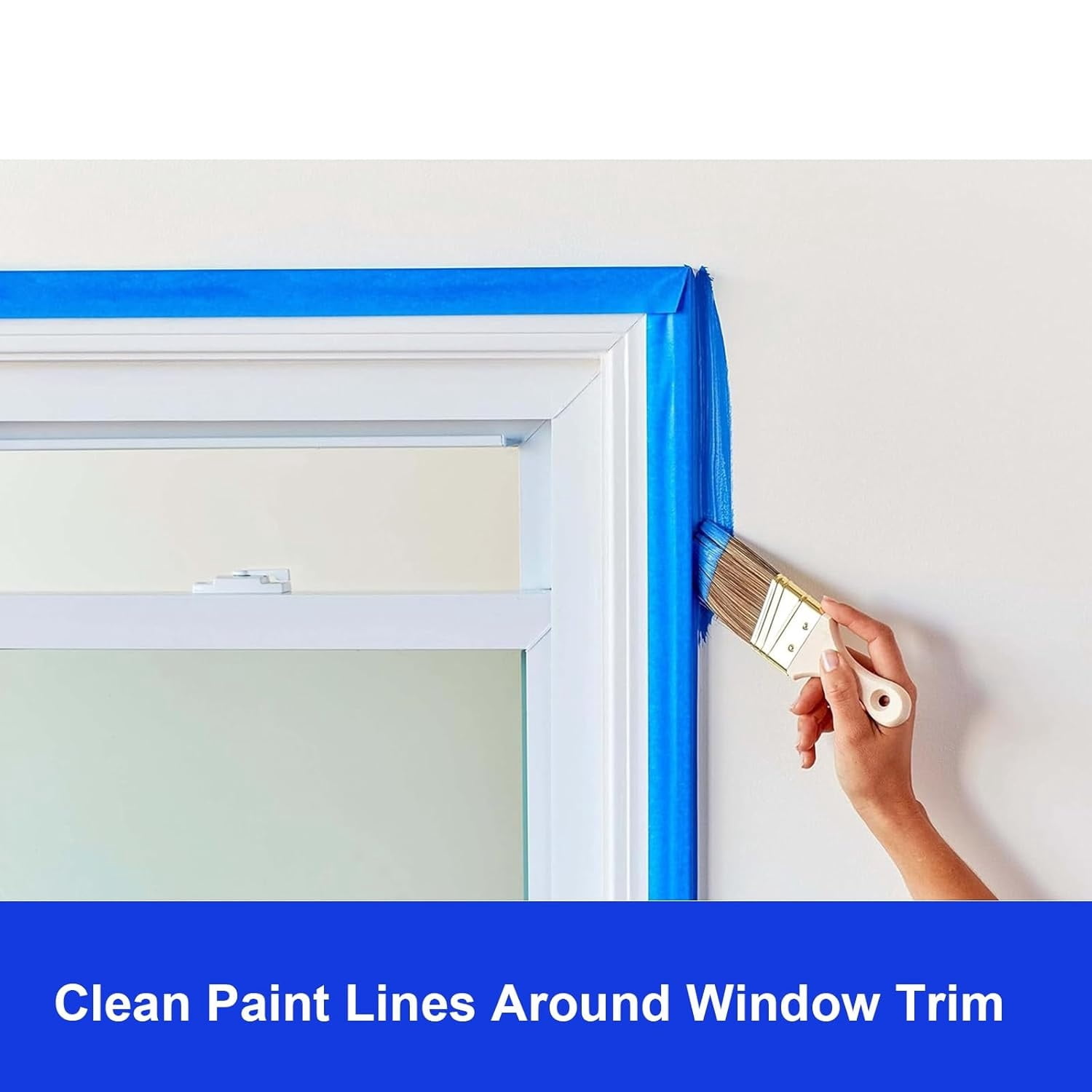 Blue Painters Tape 2 inch Wide (2 Inch x 55 Yards), Multi-Surface Masking Tape for Home Renovation, Clean Removal, No Residue, 6 Rolls