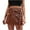 Brown-22, variant on REALiKUN Womens High Waisted Denim Cargo Skirt Shorts Jean Skorts Punk Loose Fit Belted Rock Hot Shorts with Pockets