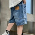 thumbnail image 5 of Boys Jean Shorts Slim Fit Elastic Waist Summer Trousers Short Boys Summer Clothes Toddler Boys Clothes 3-4 Years, 5 of 9