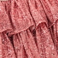 thumbnail image 4 of GYRATEDREAM Girls Sequins Skirt Toddler Baby New Stretch Elastic Waist Layered Dance Dress Kids Teen Ruffle Ballet Skirt for 2-9 Years, 4 of 8