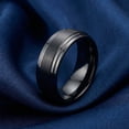 thumbnail image 5 of Pompeii Mens 9mm Titanium Black Comfort fit Brushed Wedding Band (,), 5 of 5