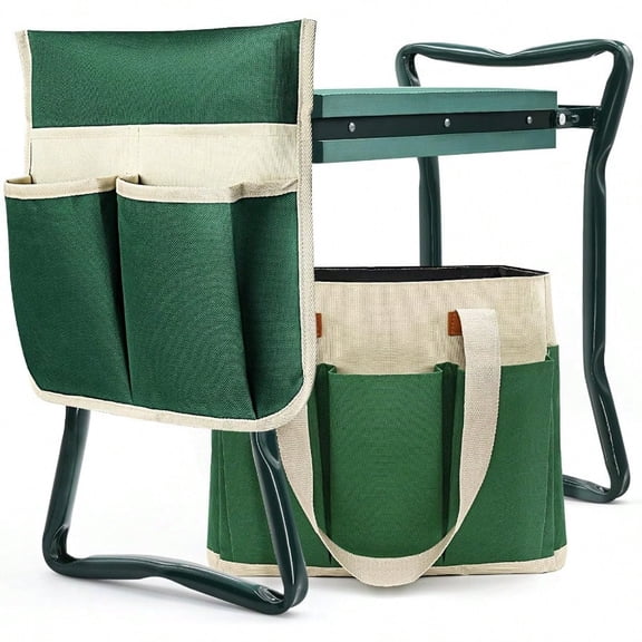 Garden Stool and KneelerFoldable Gardening Bench with Tool Bag Pouch EVA and  Garden Kneeler and Seat Gardening Gift for Women Men