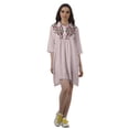 thumbnail image 1 of Moomaya Tunique Brodée à Manches 3/4 Robe d'Été Grande Taille pour Femmes, 1 of 6