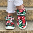 thumbnail image 4 of Odeerbi Christmas Canvas Sneakers For Women Flats Shoes Fashion Lightweight Soft Loafers Slip On 2025 Casual Shoe Green, 4 of 6
