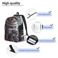thumbnail image 3 of Easygdp Cat Astronaut In Space Mochila de Lona Resistente para Laptop, Compatible con Laptops de 15 a 17 pulgadas, Ideal para Escuela, Trabajo y Viajes-Small, 3 of 5