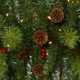 thumbnail image 3 of Nearly Natural 6ft. Artificial Christmas Swag with 50 LED Lights, Berries and Pine Cones, 3 of 5
