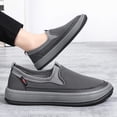 thumbnail image 6 of HTHLVMD Non-Slip Everyday Shoes, Wide Fit Comfort Shoes, Men's Mesh Slip-On Loafers, Slip On Shoes for Men Orthopedic Walking Loafers With Arch Support Canvas Shoe Casual, Gray 8.5, 6 of 9