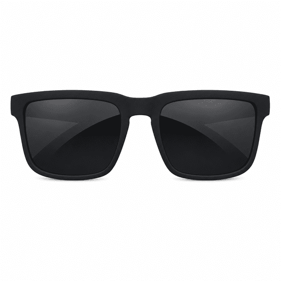 PASTL Harbor Sunglasses Men's Rectangular Frame Matte Black UV400