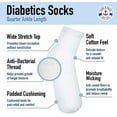 thumbnail image 5 of SOCKS'NBULK 12 Pairs Value Pack of Men and Women Diabetic Nephropathy and Edema Ankle, Ring Spun Cotton Socks, 5 of 6