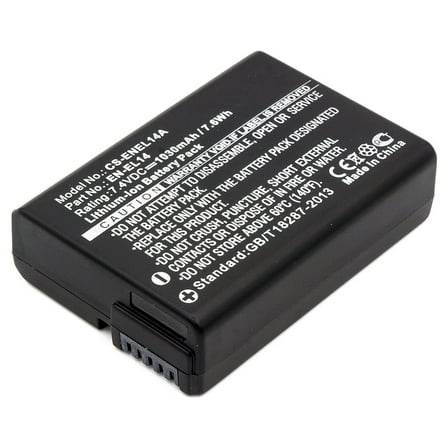 Replacement Battery for Nikon Coolpix P7000,Coolpix P7100,Coolpix P7700,Coolpix P7800,D3100,D3100 DSLR,D3200,D3200 DSLR,D3300,D5100,EN-EL14,7.4V/1030mAh