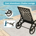 thumbnail image 7 of Mondawe Cast Aluminum Recliner Chair with Beige Cushion, 7 of 7