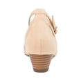 thumbnail image 3 of F S R Womens Beige Adjustable Strap Ankle Strap Arkie Pointed Toe Wedge Buckle Flats 6.5, 3 of 5