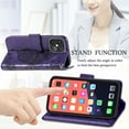thumbnail image 6 of iPhone 13 Pro Case, iPhone 13 Pro Wallet Folio Case Magnetic Closure RFID Blocking Card Slots Kickstand Shockproof Case For iphone 13 Pro,Purple, 6 of 6