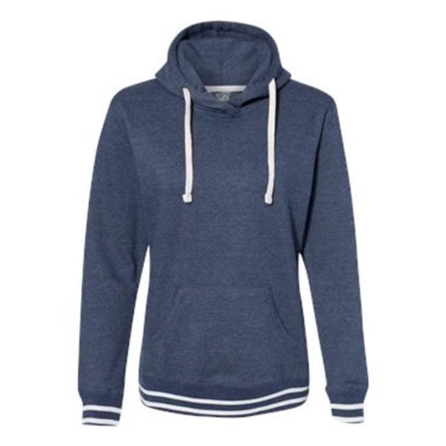J. America B34028653 Womens Relay Hooded Sweatshirt, Navy - Small