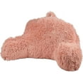 thumbnail image 5 of Klear Vu Shaggy Bed Rest Back Support Pillow - Large Reading Pillow, 30" x 21", Peach, 5 of 5