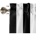 thumbnail image 5 of Small Window Curtain 36 Inch Length Simple Black and White Stripes Cafe Curtains for Window Rod Pocket Privacy Short Kitchen Curtains for Cafe Kitchen Bathroom, 2 Panels, 5 of 5