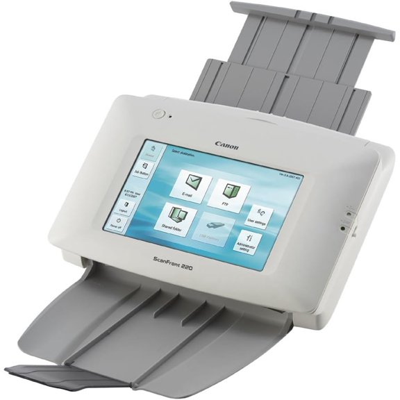 Restored Canon ScanFront 220P Network Scanner 25 PPM ADF Fingerprint Sensor USB Ethernet P/N 2338B002 (Refurbished)