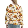 thumbnail image 7 of Lsque Thanksgiving With Turkey Pattern Casual Women's Hoodie,Hooded Sweatshirt with Kangaroo Pocket,Pullover Hoodie with Eye-catching Drawstrings-Large, 7 of 7