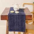 thumbnail image 3 of DecorAvenue Hand-Braided and Textured Natural Jute Table Runner Accent for Dining Room Kitchen Table Décor Navy Blue 13x72 inches, 3 of 5