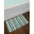 thumbnail image 2 of Ivory and Blue Bath Mat, Garden Art Style Bouquet of Ornate Flowers Illustration, Non-Slip Plush Mat Bathroom Kitchen Laundry Room Decor, 29.5 X 17.5 Inches, Ivory Dark Blue and Slate Blue, Ambesonne, 2 of 2