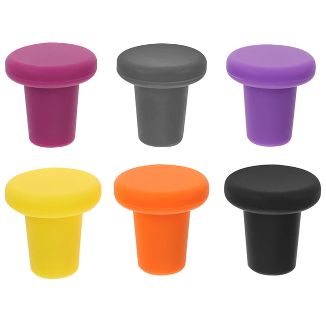 unbranded 6Ud Tapones Reutilizables De Silicona Para Sellador Para Vino Cerveza Y Otras Bebidas