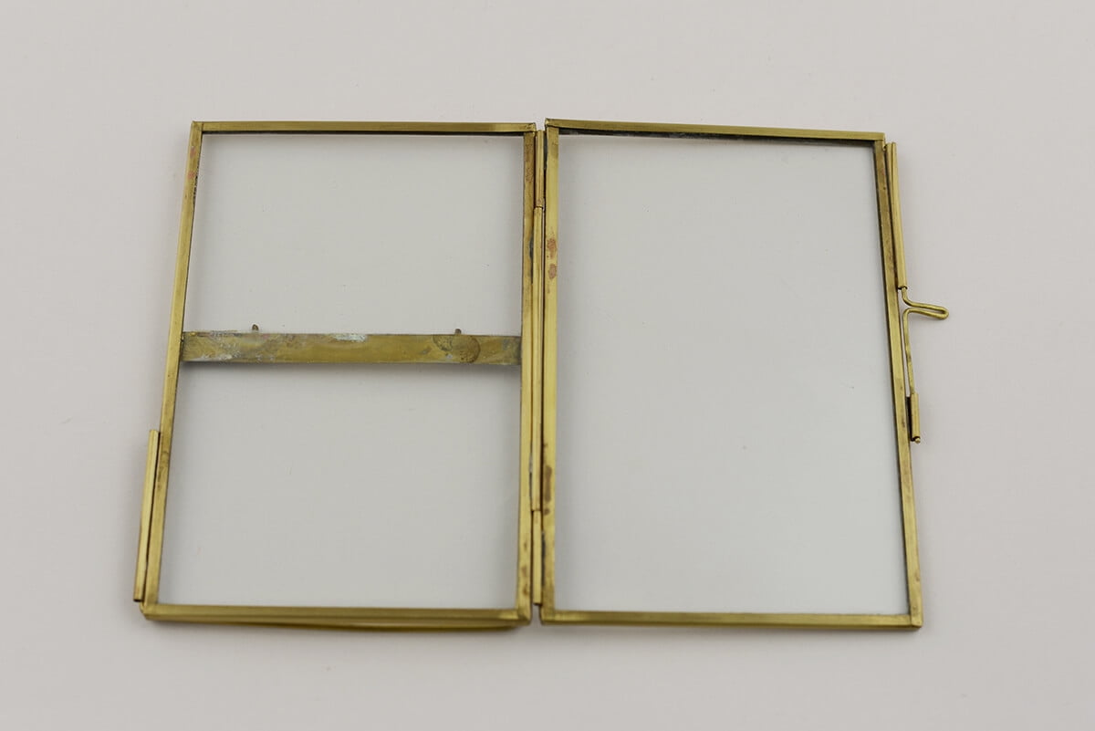 Double Glass Brass Picture Frame 4x6 Inch Com