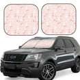 thumbnail image 6 of Kdxio Flower Rabbit Print 2-Piece Sun Shade Front Windshield - Foldable Car Front Window Sunshades for Most Sedans SUV Truck, 6 of 6