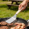 thumbnail image 5 of Cook with Color 12.6-Inch Stainless Steel Griddle Turner with Heat-Resistant Silicone Grip, Cream, 5 of 5