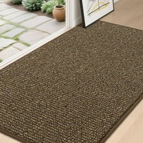 Dirt Trapper Door Mat 36" x 60", Non-Slip Washable Doormats Entrance Mat, Dirt Resistant and Absorbent Welcome Mat, Low Profile Floor Mats for Front Back Door and Entryway, Brown