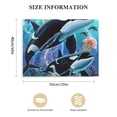 thumbnail image 3 of Orinice Orca Whales Jellyfish Ocean Fine Art Aesthetic Wall Painting for Home Office Decor Pictures Modern Canvas Prints Bedroom Kitchen Farmhouse Bathroom Room Artwork 20x16in, 3 of 6