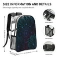 thumbnail image 4 of Honeii Boho Print Clear Backpack Heavy Duty Transparent Bag 17" See Through BookBag for Women Men Adults Work Festival Sports Travel, 4 of 7