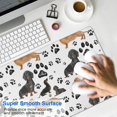 thumbnail image 4 of Long Mouse Pads for Desk,Dachshund Footprint Desk Mats on Top Of Desks, Desk Mouse Pad Extra Large with 3mm Non-Slip Base and Stitched Edge for Gaming,Office,Work,Home 31.5"x15.7", 4 of 6