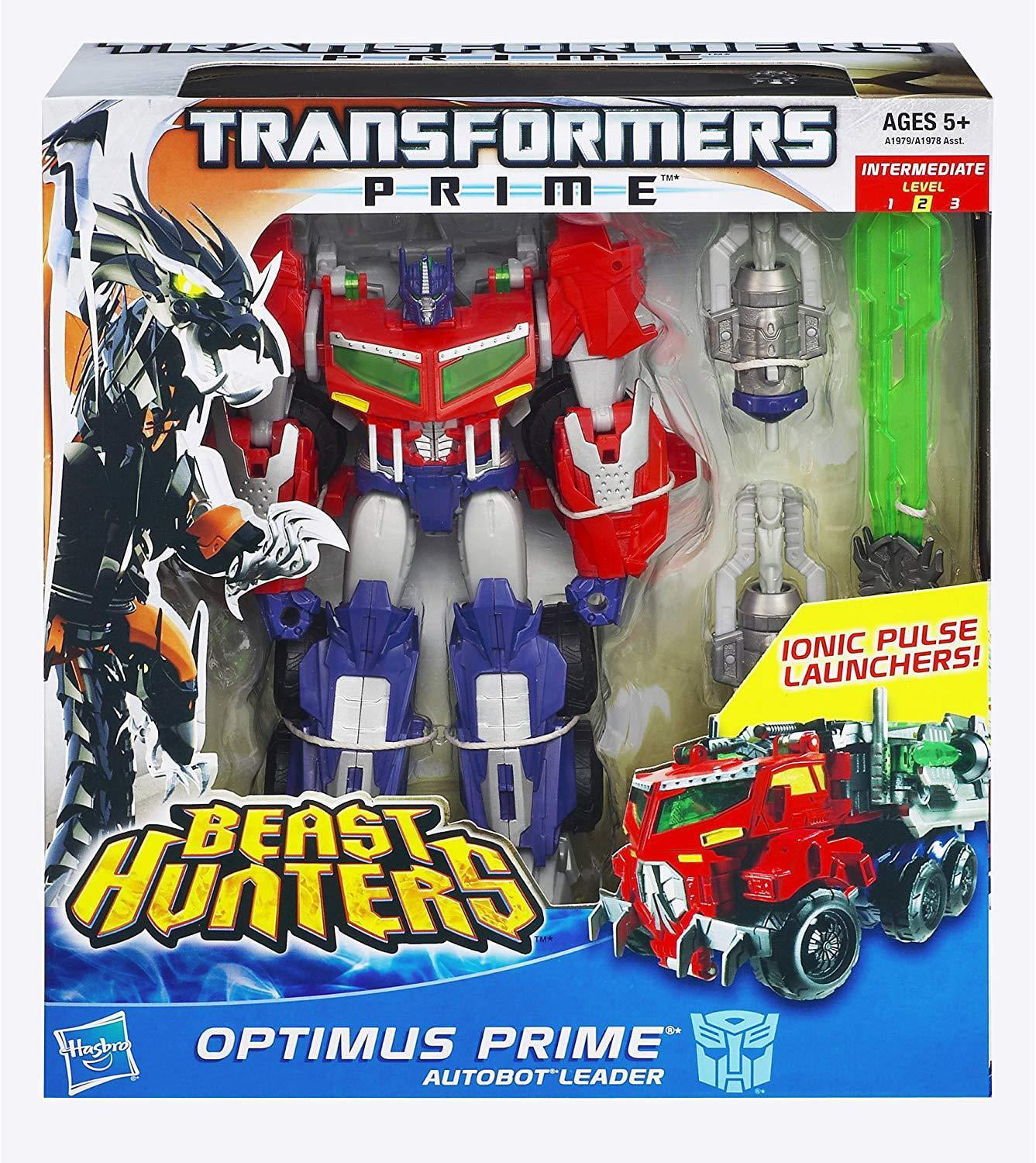 Transformers Prime Voyager Class Beast Hunters Optimus Prime Figure MIB RARE Toy 