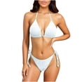 thumbnail image 2 of Aloohaidyvio Swimwear Plus,Womens Sexy Solid Swimwear Two-Piece Slim Swimsuit Bikini Straped Swimsuits, Womens Swimwear, 2 of 6