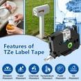 thumbnail image 6 of NineLeaf 20PK Compatible for Brother Ptouch TZe-951 TZe951 TZ-951 TZ951 24mm 0.94 Laminated Black on Silver Label Tape, 6 of 7