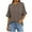 Brown, variant on Women's Oversized Short Sleeve Tops Chest Pocket Polka Dots/Striped Graphic Print Crew Neck Casual T-shirts (S, Brown)