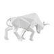 thumbnail image 2 of Estatua de toro, adorno artístico, artesanía, escultura de resina moderna, estatua de animal para gabinete Blanco, 2 of 9