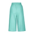 thumbnail image 5 of Capri Pants for Women Casual Cotton Linen Drawstring Lounge Pants Summer Loose Comfy Curved Hem Pants Pockets Ladies Comfy Plus Size 2026 Trendy Outfits Lightweight Cute Fashion Dressy Clothes, 5 of 6