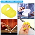 thumbnail image 5 of Uxcell Rubber Finger Tips Silicone Thumb Fingertip Protector Thimble for Guitar Playing Yellow 5 Size Assorted 20 Pack, 5 of 6