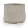 thumbnail image 2 of Ceramic Flower Pots - 4 Pack Modern Planters for Indoor/Outdoor Use - American White Oak Finish - 13.8" Patio, Garden, Windowsill Decor Ameican White Oak + Ceramic, 2 of 5
