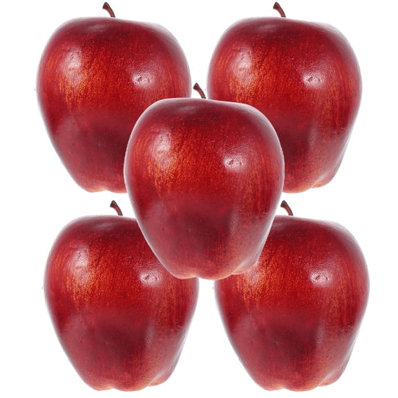 Artificial Apples,6Pcs Fake Fruits Red Delicious Apples for Decoration, Decorative Fruit, Faux Big Red Apple