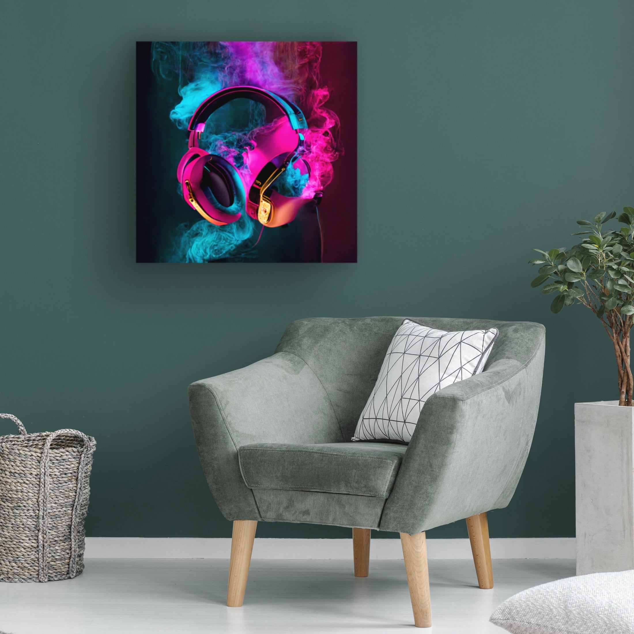 Canvas Wall Art - Sasha 'Power Play II' Wall Art for Living Room, Bedroom, or Office Décor by Trademark Fine Art - 18 x 18 Inches