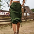 thumbnail image 2 of Sngxgn Women's Casual Basic Versatile Flared Pleated Mini Skater Skirt with Shorts(Green,M), 2 of 5