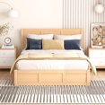 thumbnail image 3 of Full Bed Frame with Underneath Storage and 2 Drawers, Platform Bed with Wooden Slat System, No Box Spring Needed, 3 of 9