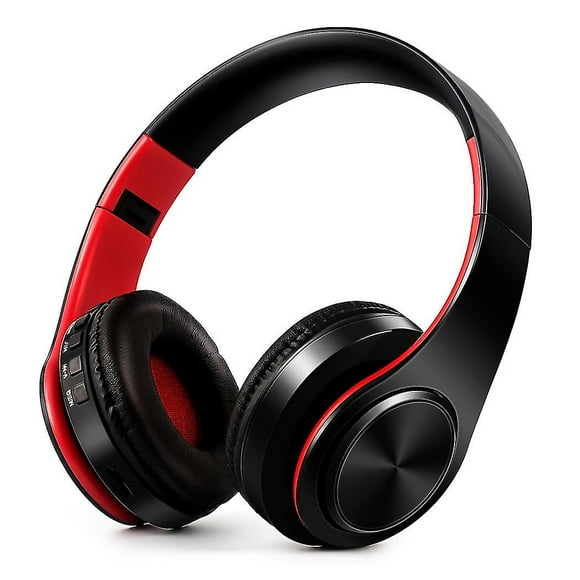 Auriculares Bluetooth sobre la oreja auriculares inalámbricos estéreo orejeras de cuero suave micrófono incorporado para PC/teléfonos móviles/tv