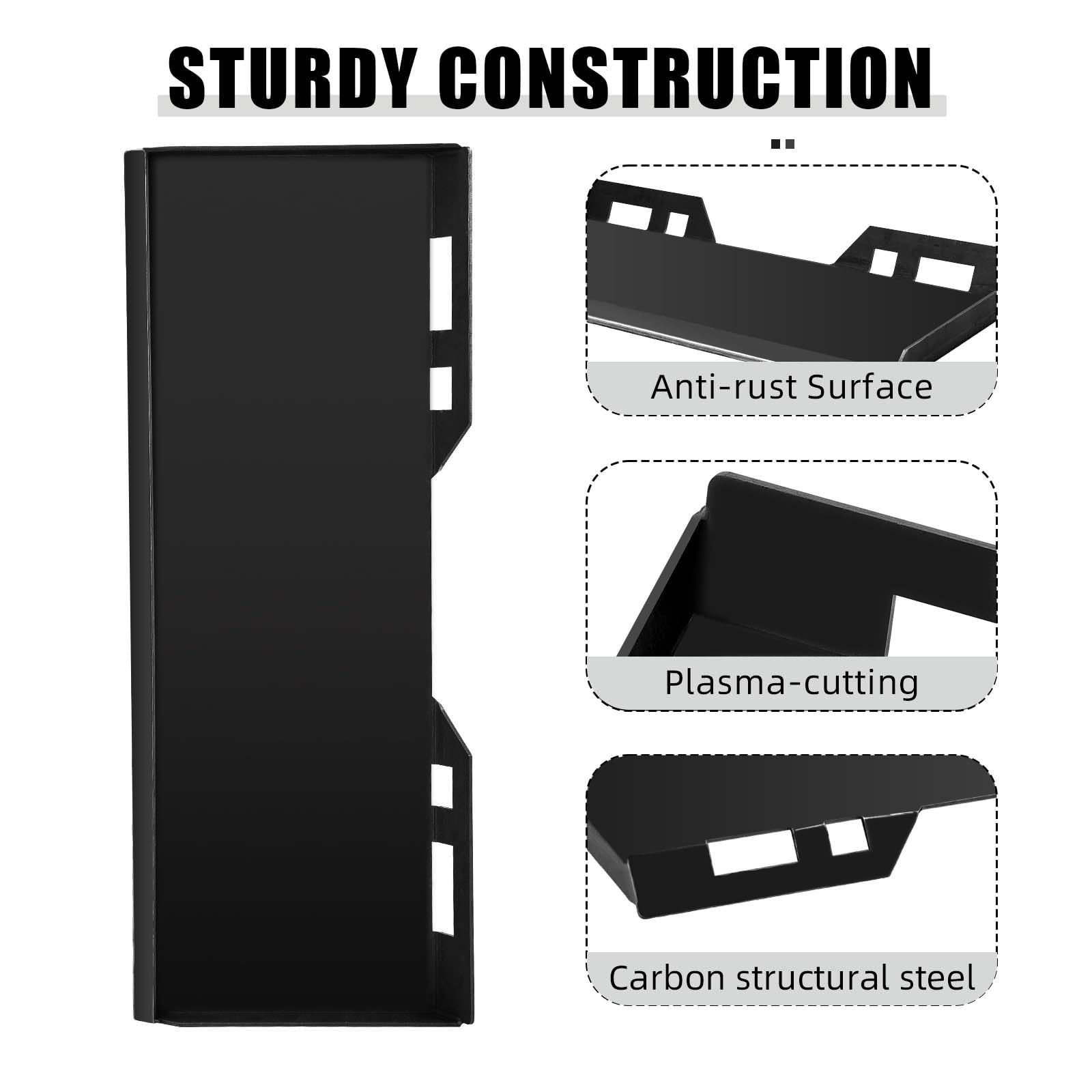 Quick Attach Plate Heavy Duty Steel Skid Steer Mount Plate Universal 