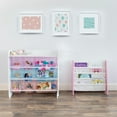 thumbnail image 5 of Humble Crew Kids and Toddler Bookcase 4 Tier Book Storage, Pink/White, 5 of 6