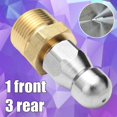 thumbnail image 3 of MYG M22 F14 1 Front 3 Rear High Pressure Cleaner Drain Cleaning Pipe Dredger Nozzle, 3 of 6