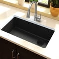 thumbnail image 6 of Elkay Quartz Classic 33" x 18-3/4" x 9-1/2", Single Bowl Undermount Sink, Black Black, 6 of 12