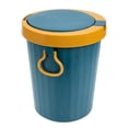 thumbnail image 1 of Raindrops Trash Can with Lid Blue PP Simple and Practical 1Pcs, 1 of 7